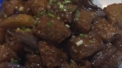 茄子烧油条