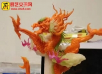 食品雕刻  华表龙