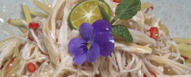 脆桃鸡丝
